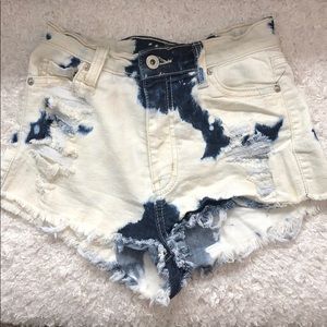 High Waisted Distressed jean shorts